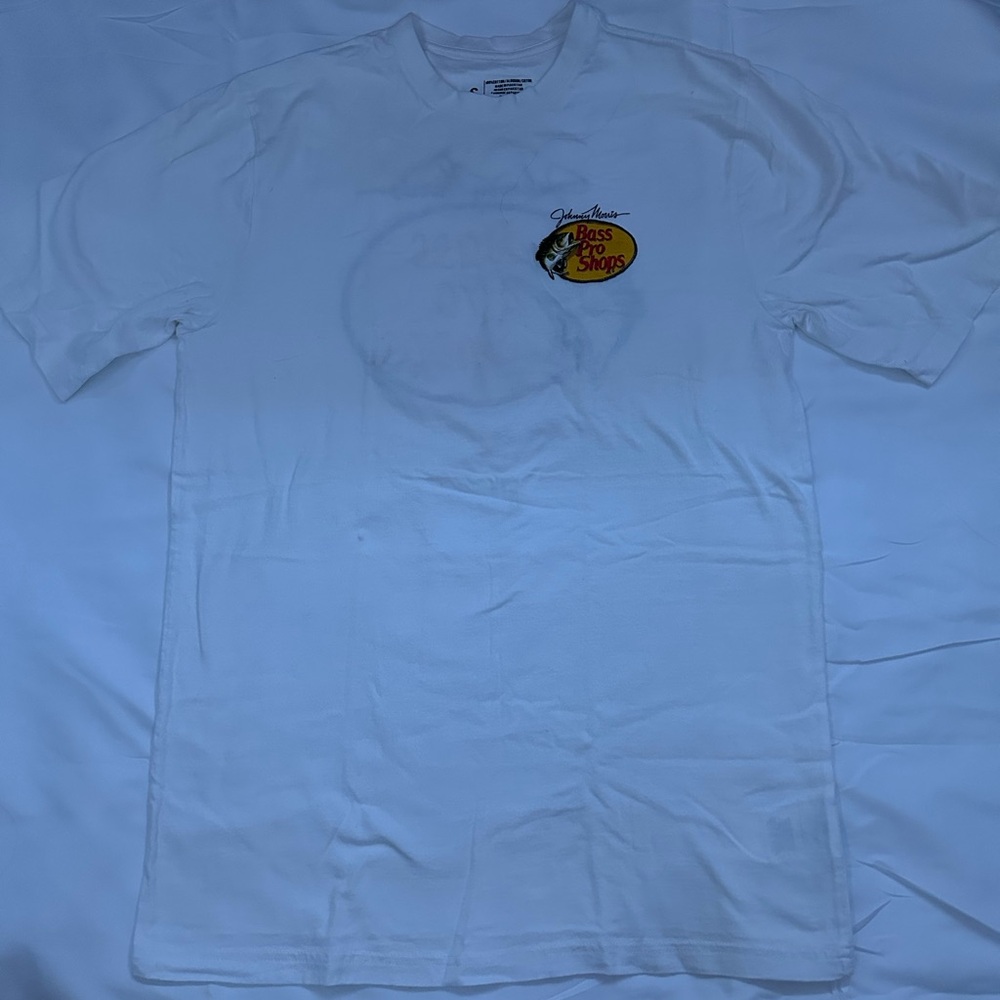 Men's White bass pro shop shirt